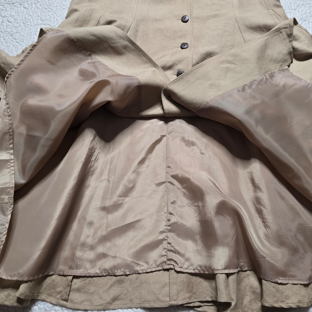Kasper Linen Blend Short Sleeve Midi Dress Size 12 - Picture 7 of 16